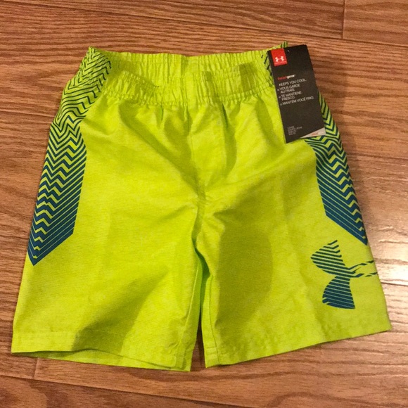 COPY - Hi Vis Yellow Under Armour Trunks - Picture 1 of 3
